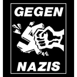 Tanz-auf-Ruinen-Records-Aufnäher-Gegen-nazis-logo-black