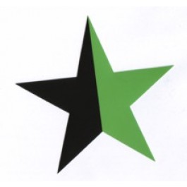 Tanz auf Ruinen Records - Sticker - Stern schwarzgrün